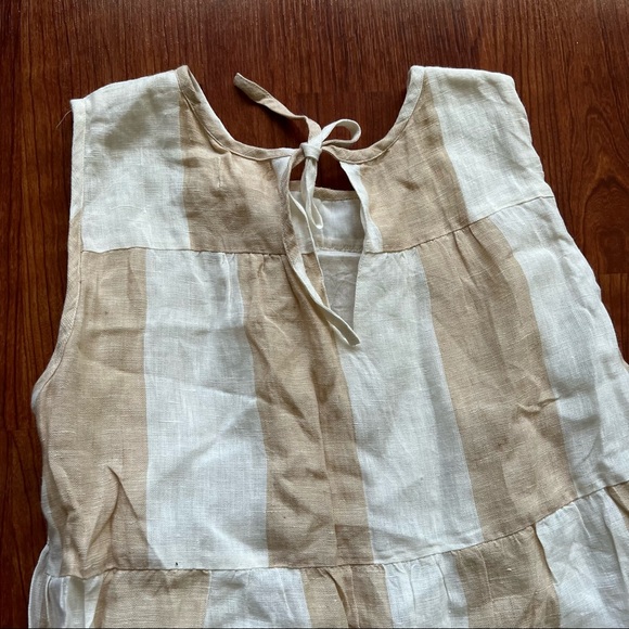 Laude the Label Cotton Linen Tiered Dress - size MEDIUM - Picture 7 of 8